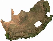 Foto satélite da África do Sul