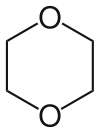 Estrutura química de dioxano