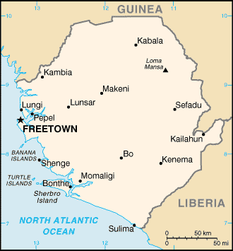 Mapa de Serra Leoa