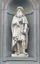 Statue of Leonardo da Vinci by Luigi Pampaloni, Uffizi
